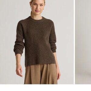 Mongolian Cashmere Fisherman Crewneck Sweater